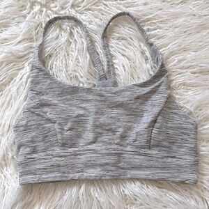 Grey and white lululemon bra, size 2